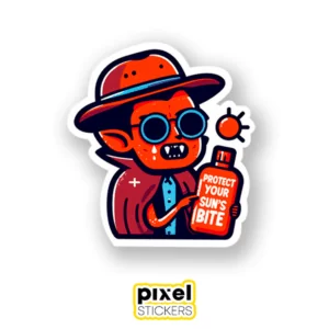 Vampiro com protetor solar